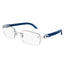 Cartier Eyewear CT0052O-007 Transparent Silver Blue Rimless Sunglasses