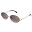 Cartier Eyewear CT0551S-004 Oval C Decor Gold Grey Rimless Sunglasses