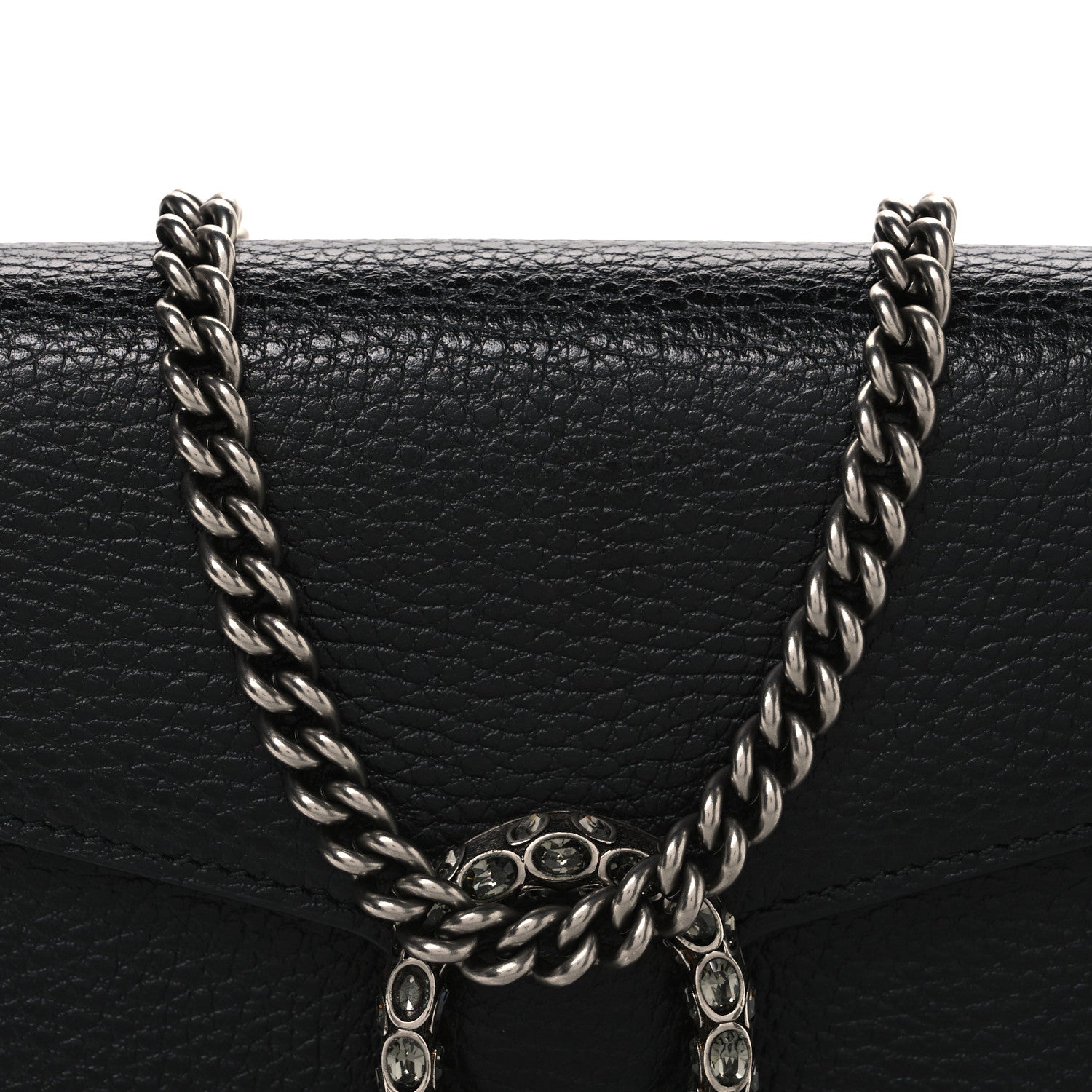 Calfskin Mini Dionysus Chain Wallet Black