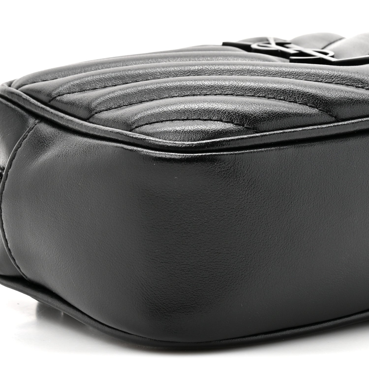 Calfskin Matelasse Monogram Lou Belt Bag Black