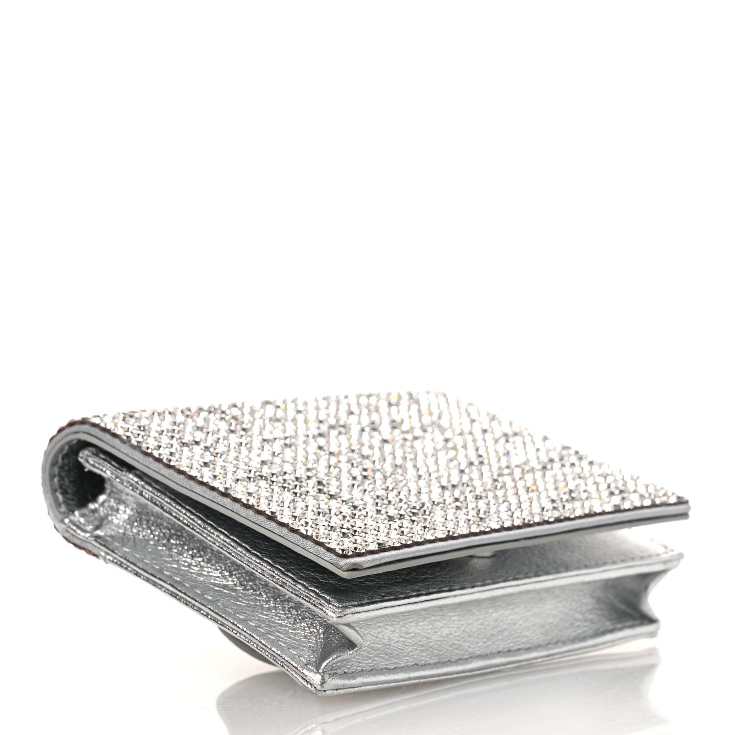 Swarovski Crystal Convertible Belt Bag Silver