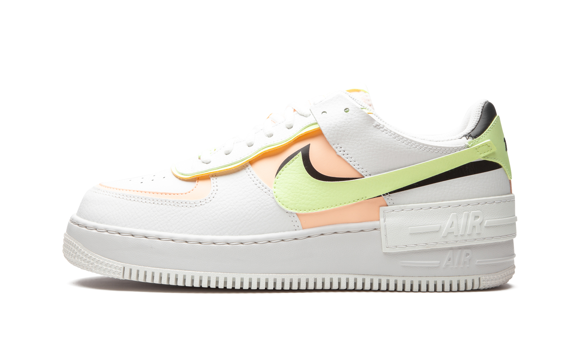 AIR FORCE 1 SHADO MNS WMNS "White / Barely Volt / Crimson Tint" CI0919 107