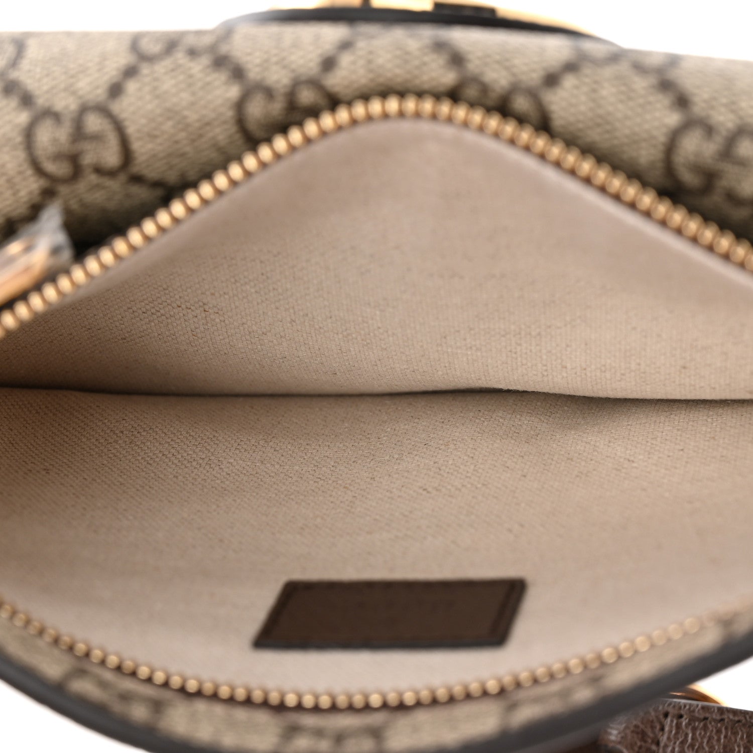 GG Supreme Monogram Textured Dollar Calfskin Blondie Belt Bag Beige Ebony New Acero