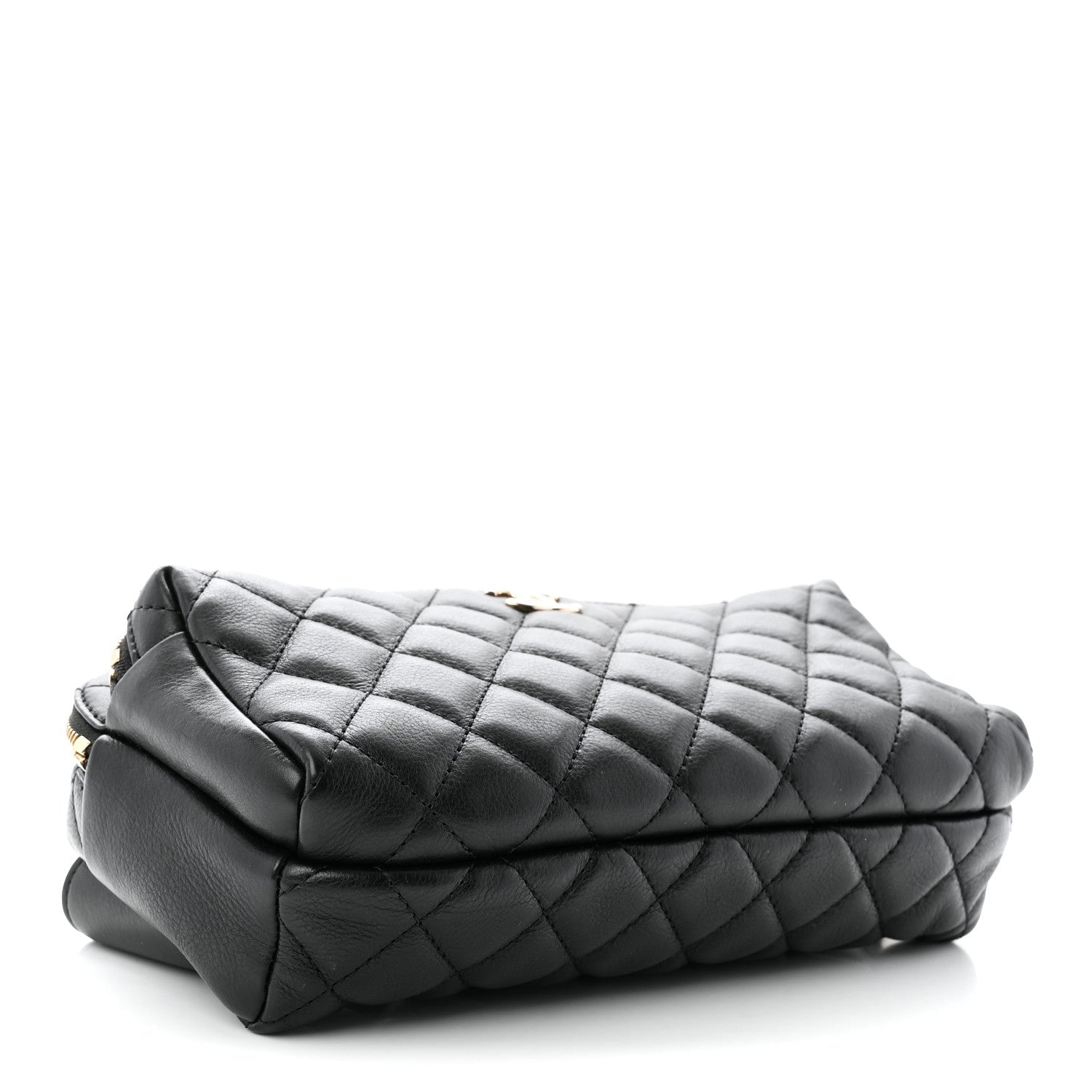 Calfskin Quilted Waist Bag Black