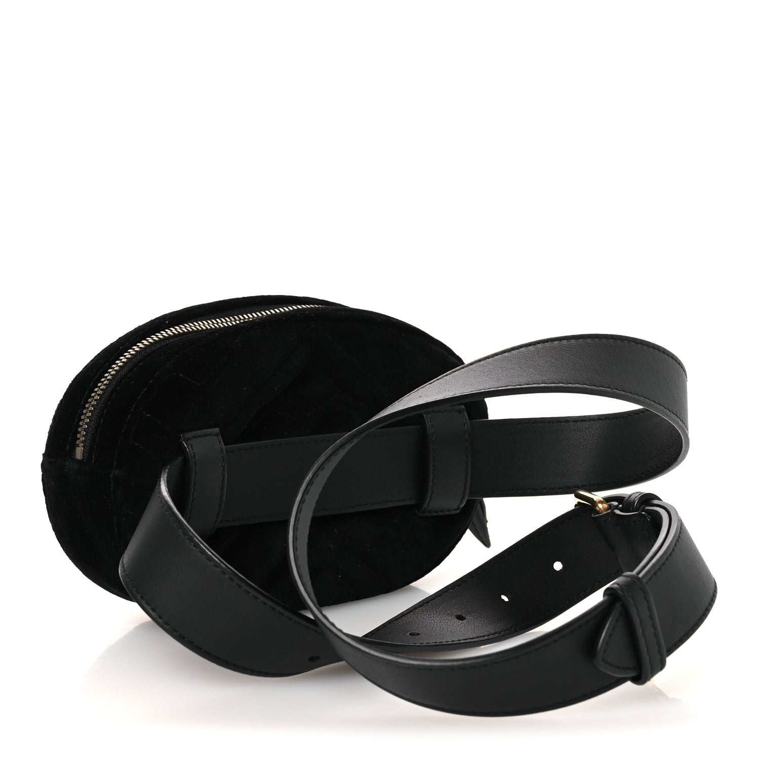 Velvet Matelasse GG Marmont Belt Bag Black 95 38 Black