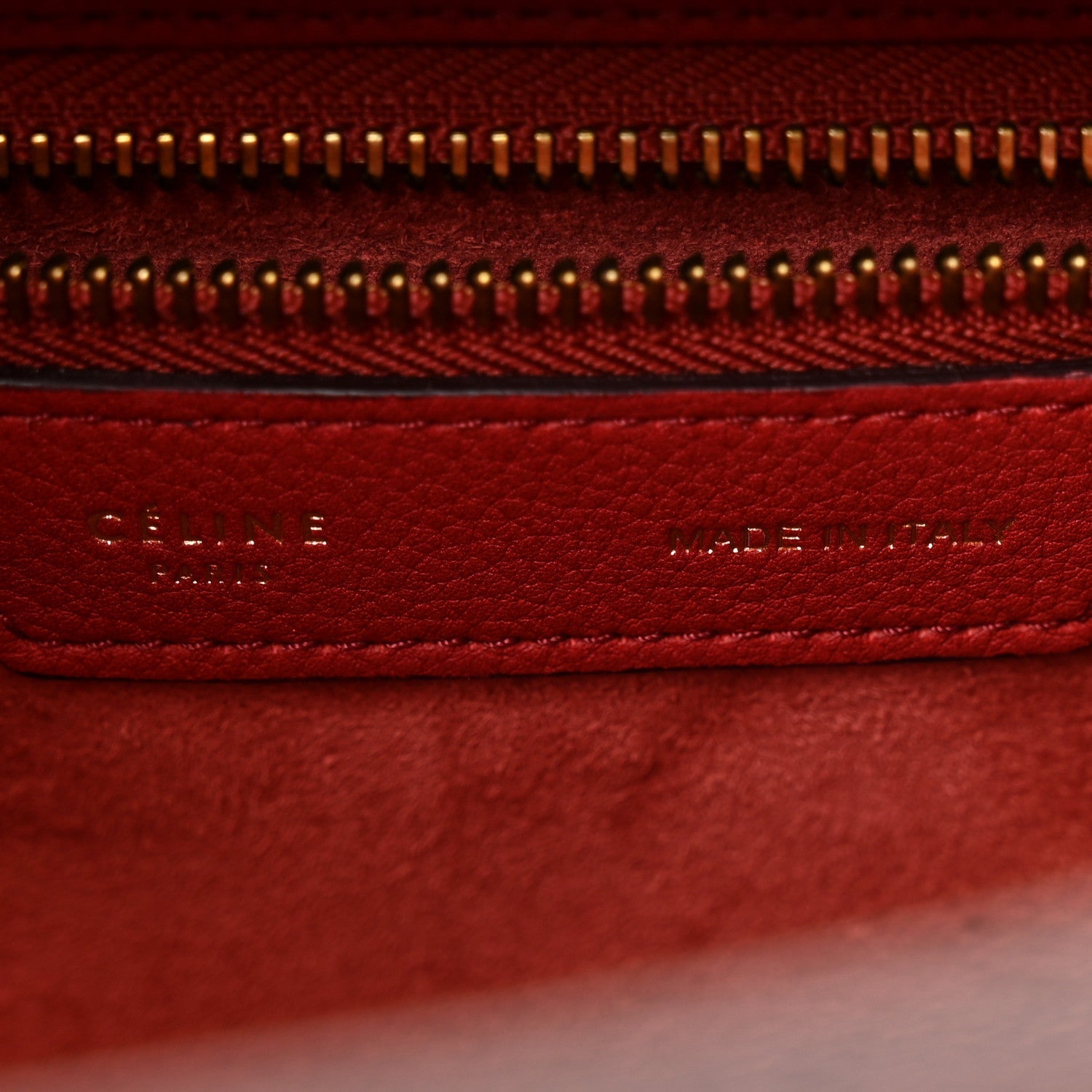 Drummed Calfskin Micro Luggage Red