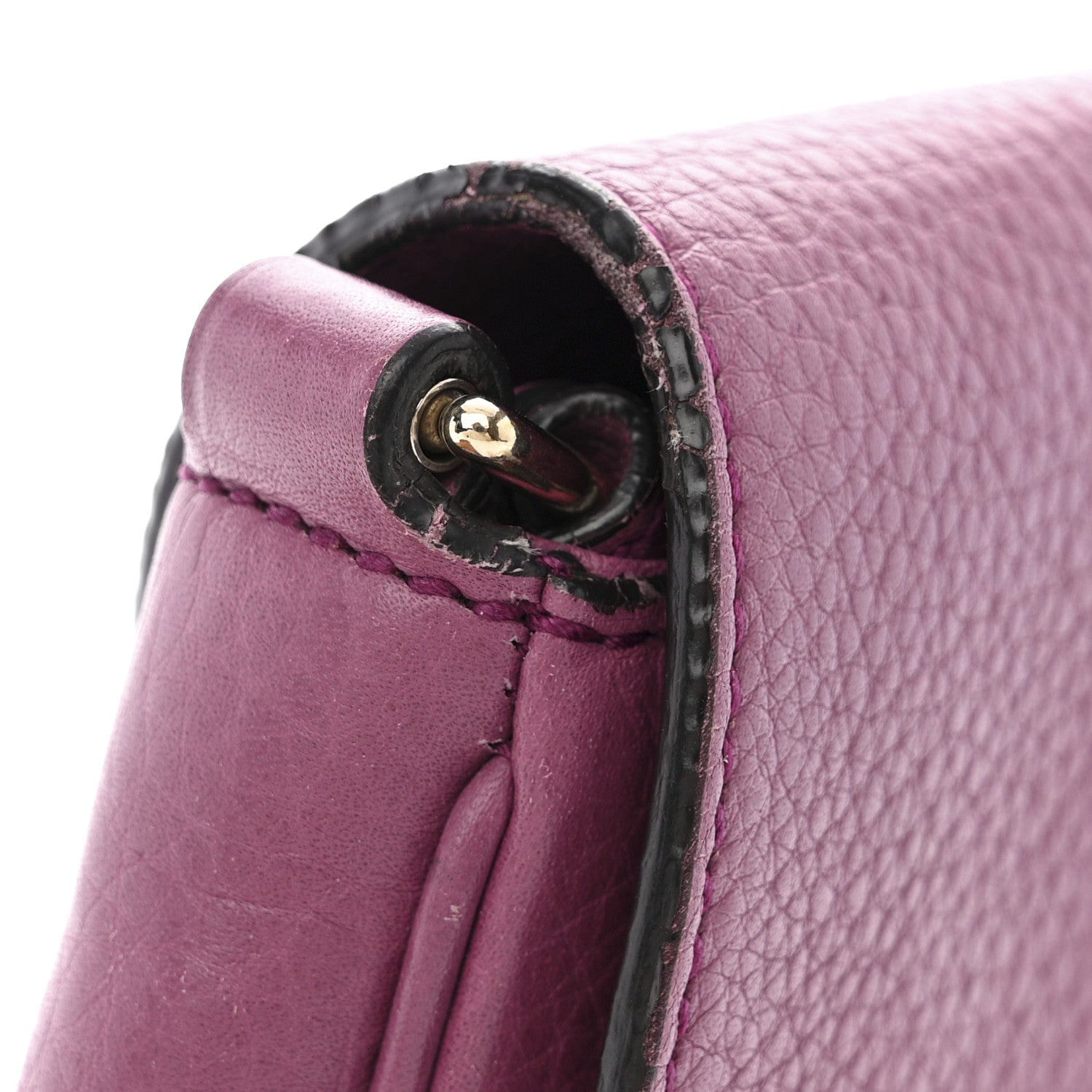 Pebbled Calfskin Medium Soho Flap Crossbody Peonia Flower