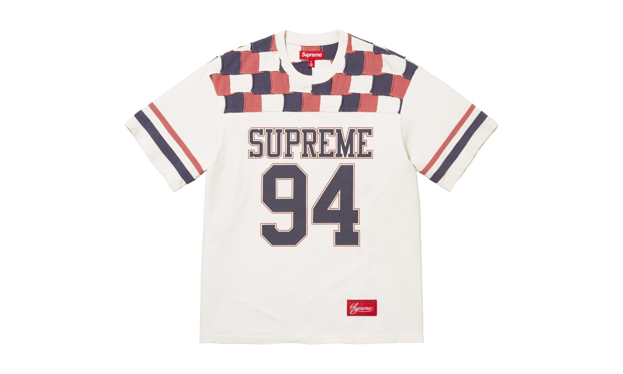 Patchwork Yoke Football Top "FW24 - Stone" SU25755