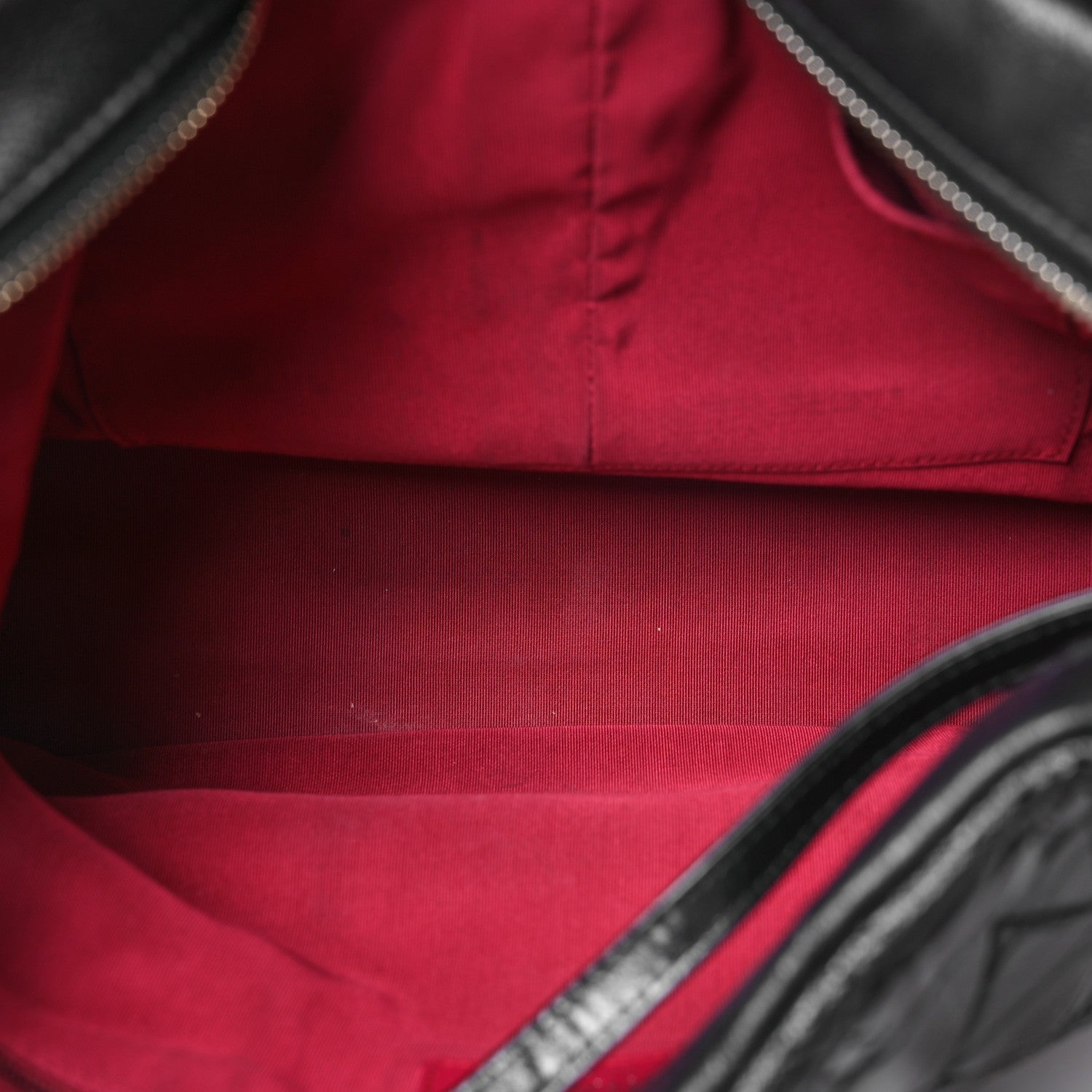Aged Calfskin Quilted Large Gabrielle Hobo Black