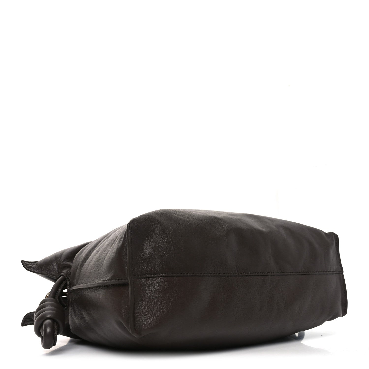 Calfskin Flamenco Puffer Knot Bag Dark Brown