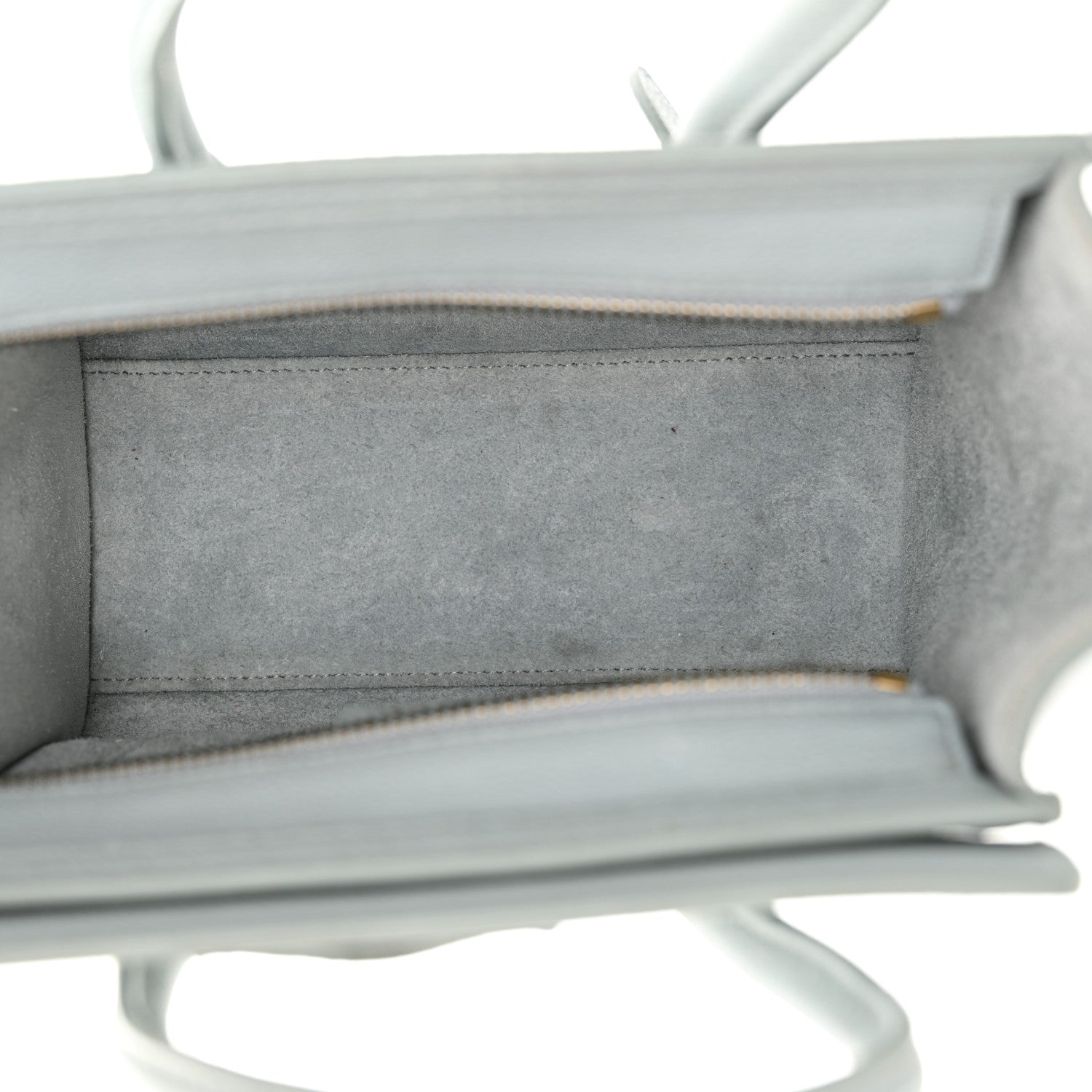 Drummed Calfskin Nano Luggage Almond