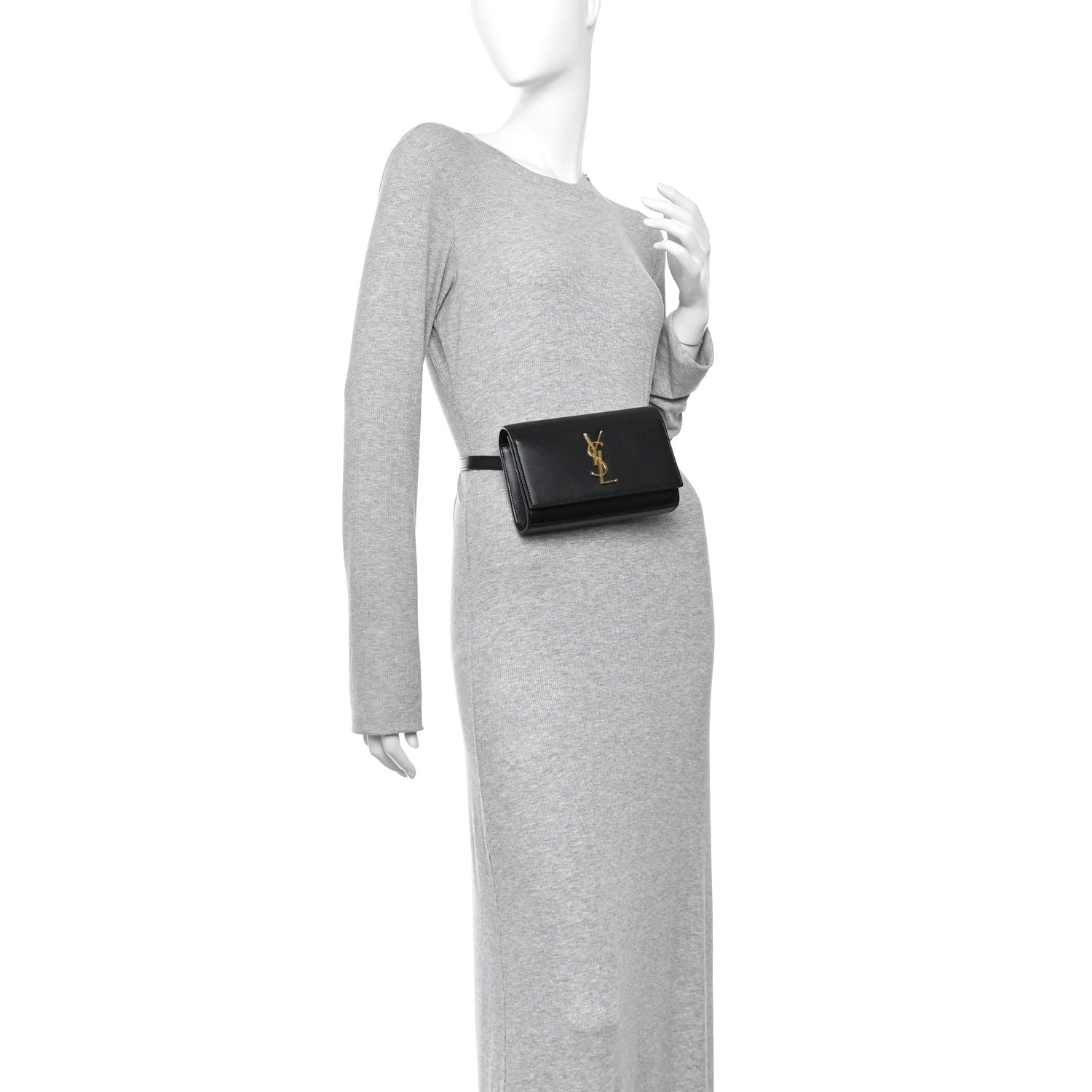 Smooth Calfskin Monogram Kate Belt Bag Black