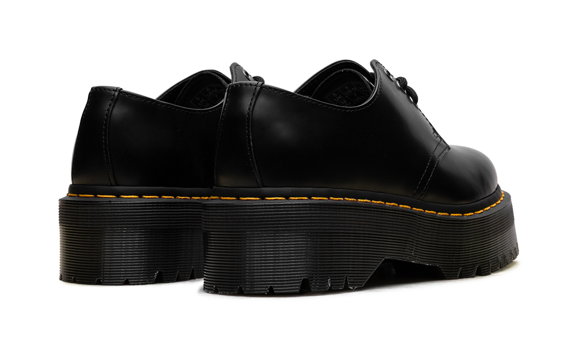 1461 Quad Polished Smooth Leather Derby "Black" 25567001