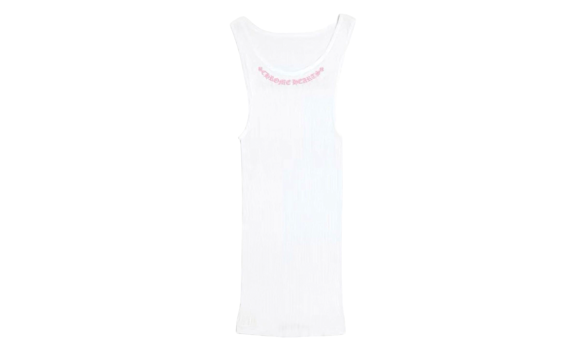 Love You Rib Tank Top "White/Pink" CHRM1624