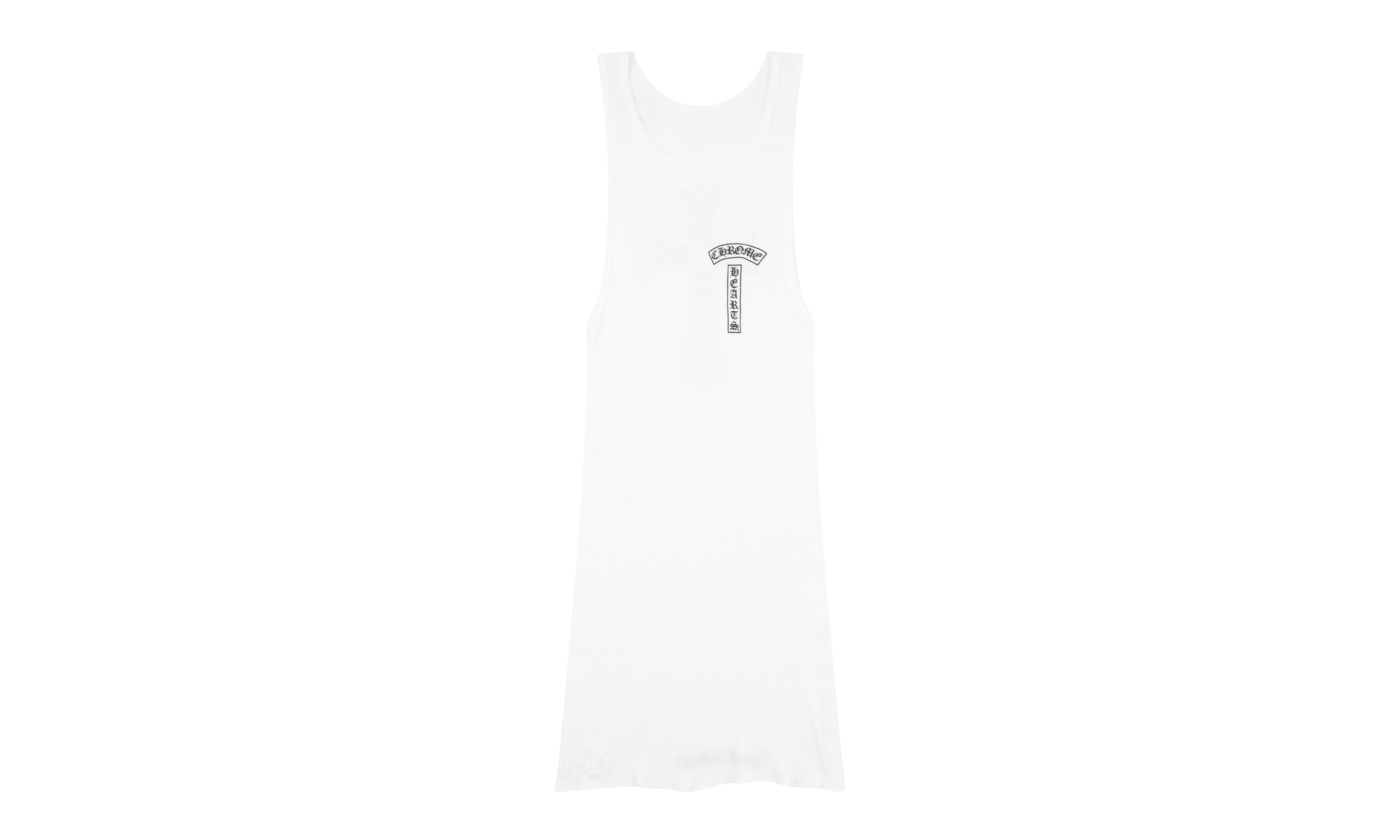 T-bar logo ribbed tank "White" CHRM0190