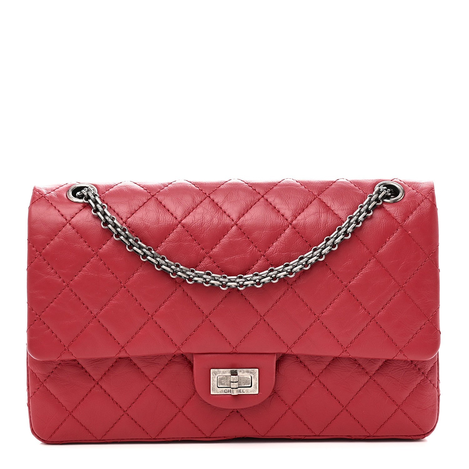 Aged Calfskin Quilted 2.55 Reissue 226 Flap Red