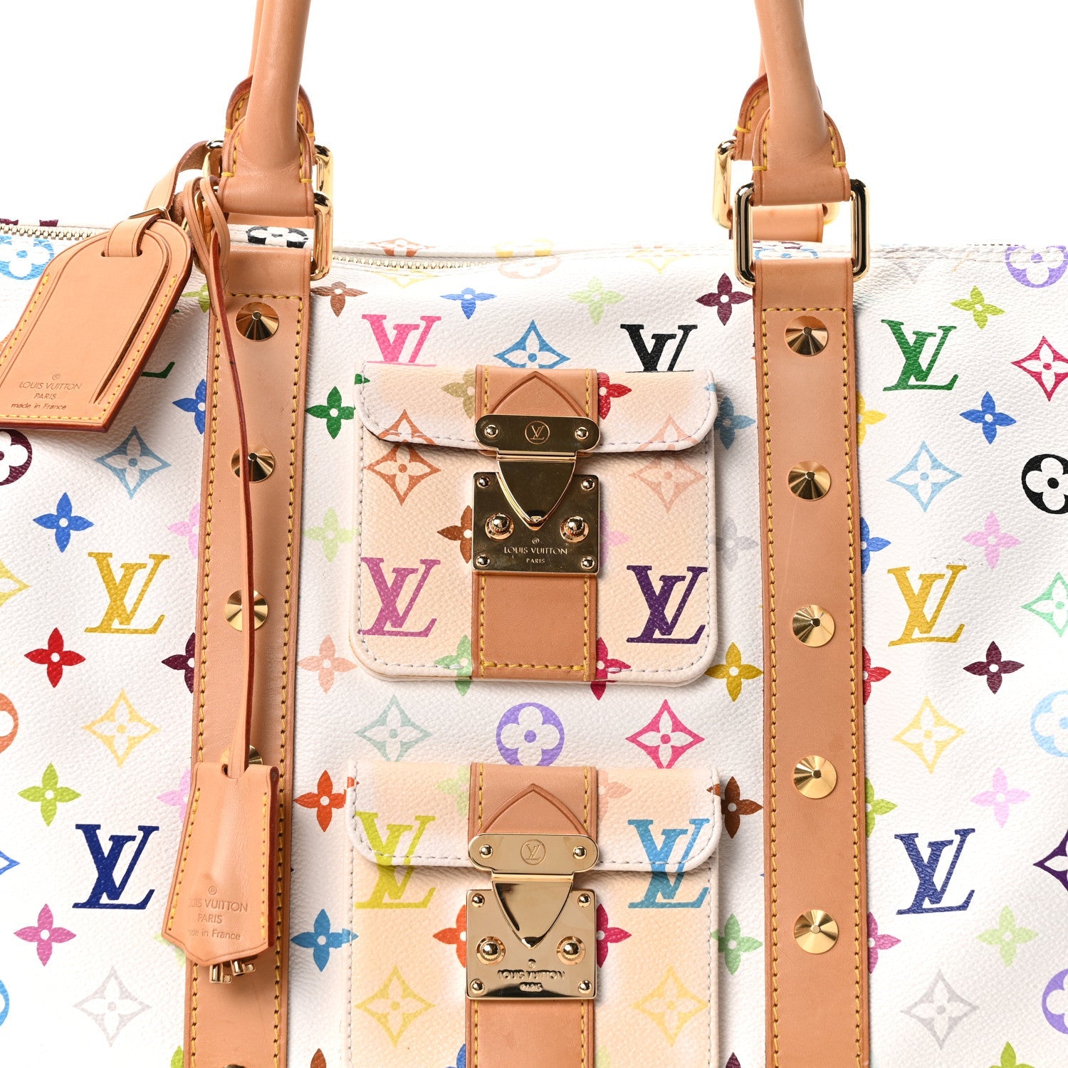 Monogram Multicolor Keepall 45 White