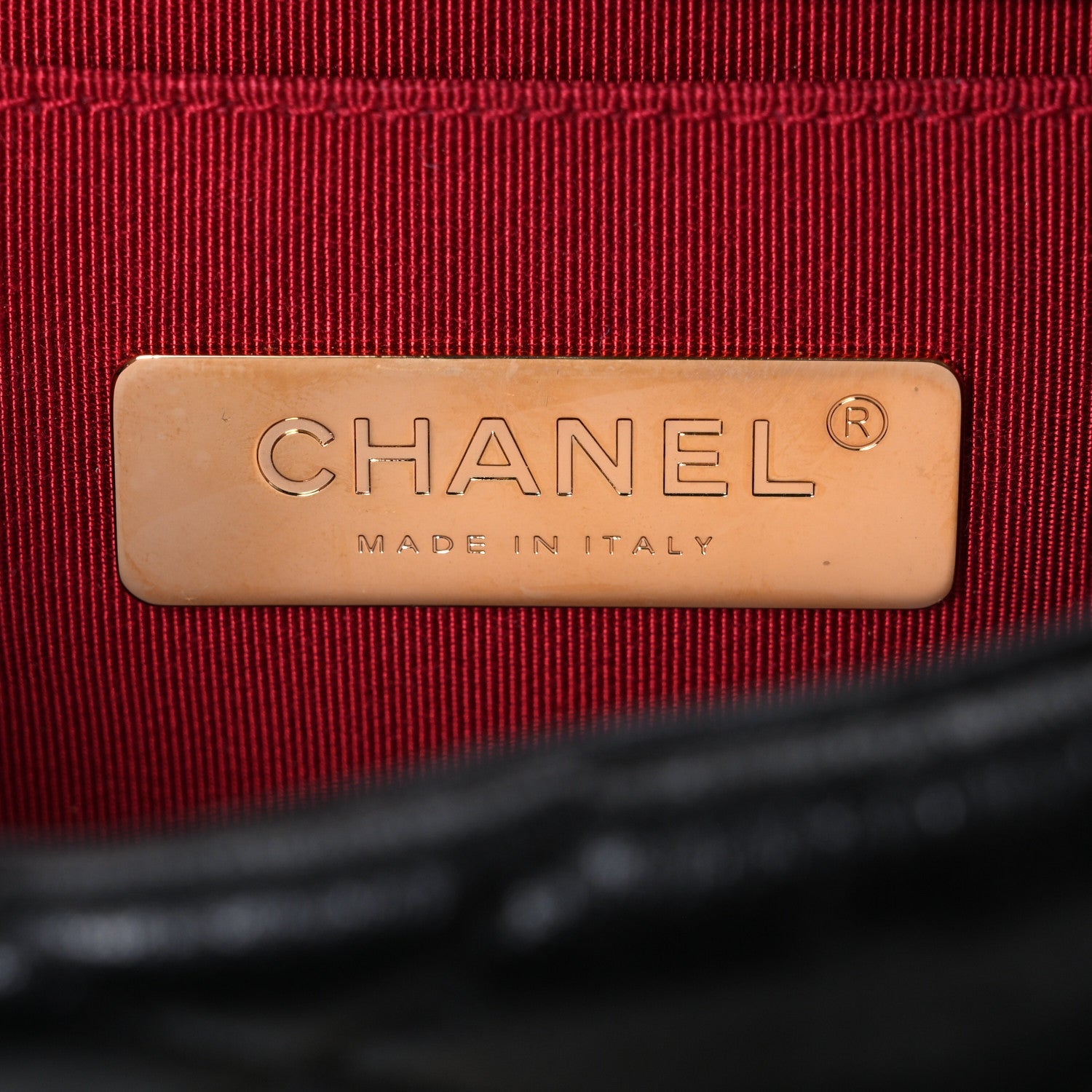 Goatskin Quilted Chanel 19 Waist Bag Black