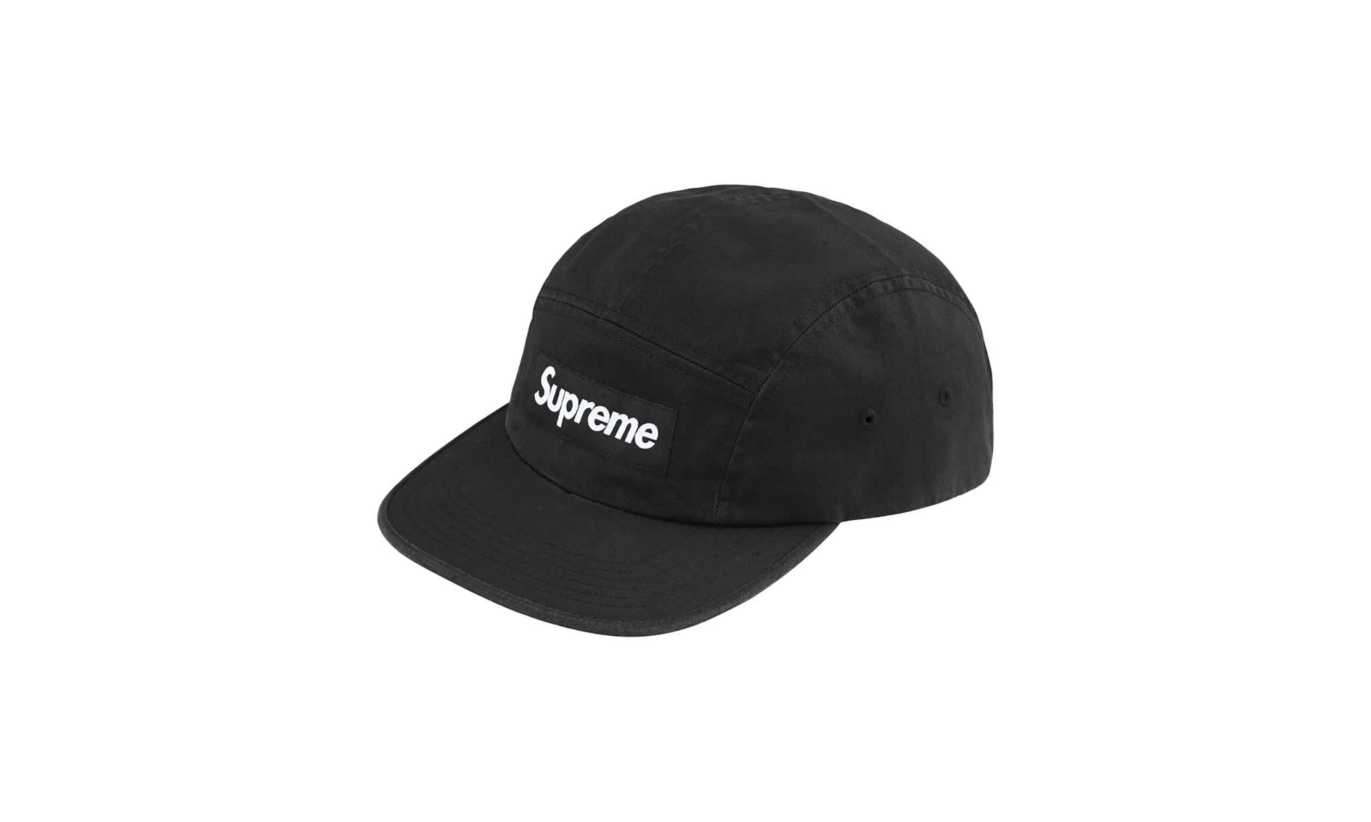 Supreme Washed Chino Twill Camp Cap "FW24 - Black" SU564