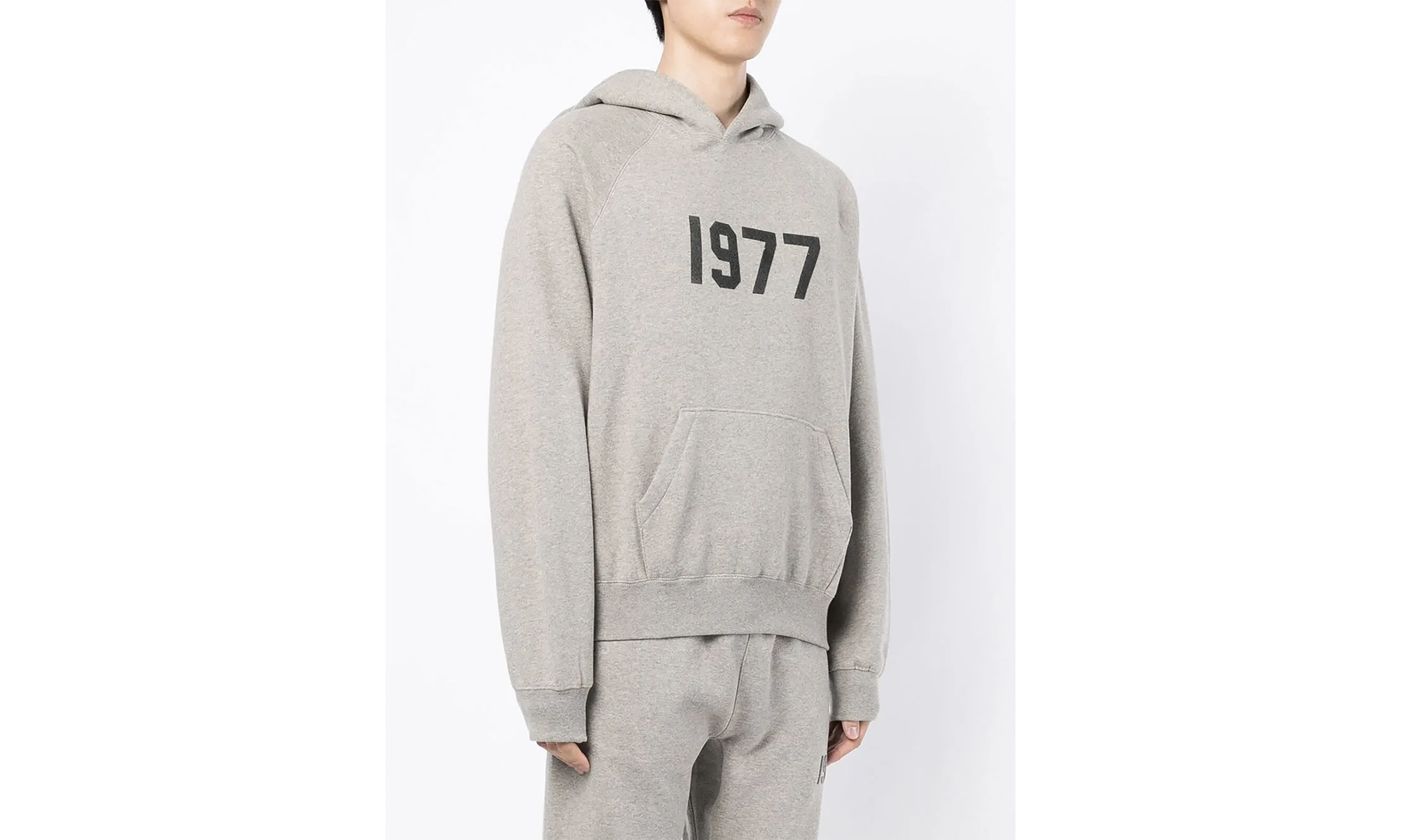 1977 Essentials Hoodie "Dark Oatmeal" 192BT212053F