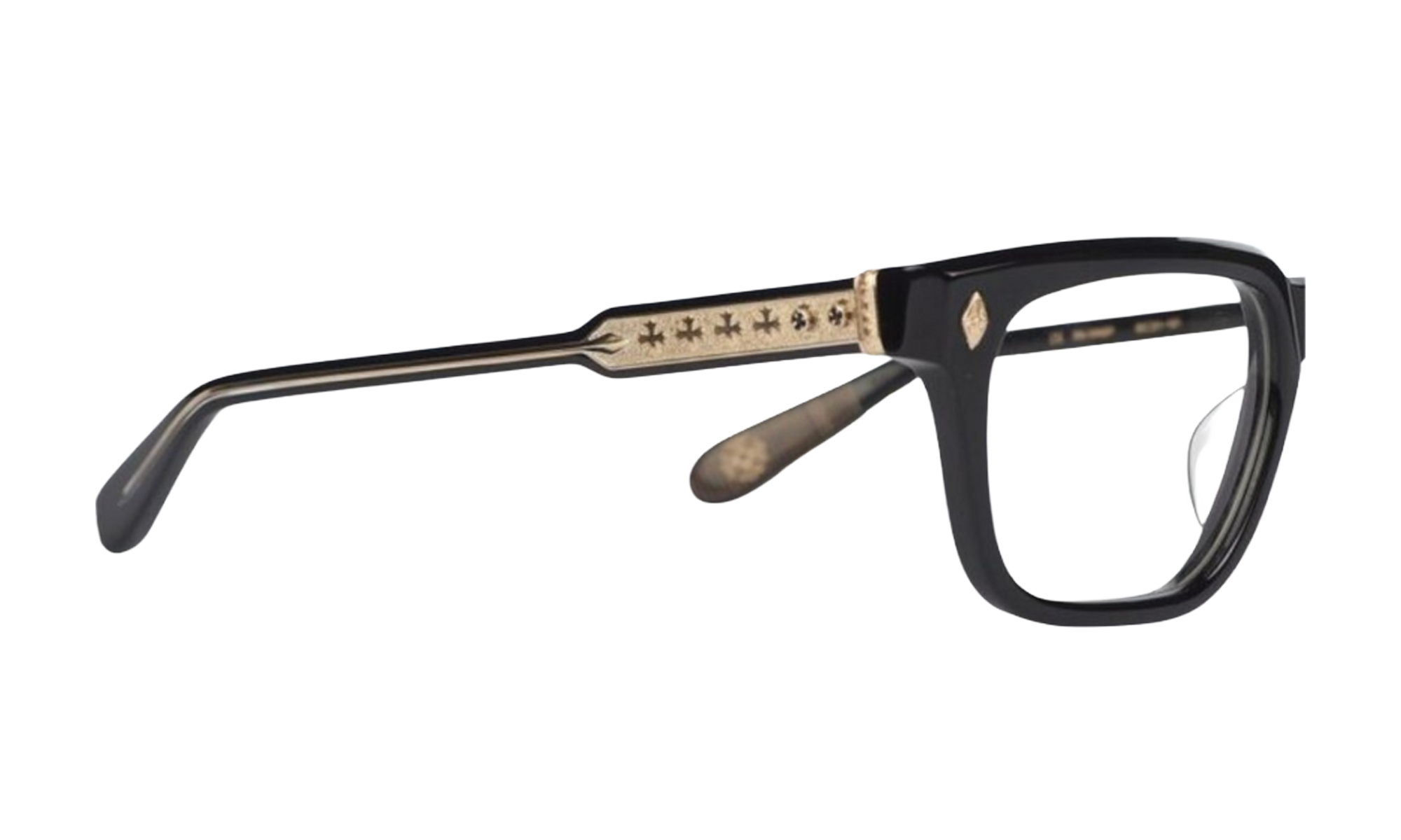 18K Gold Plated Black Glasses "Ambidixtrous" CHRM0830