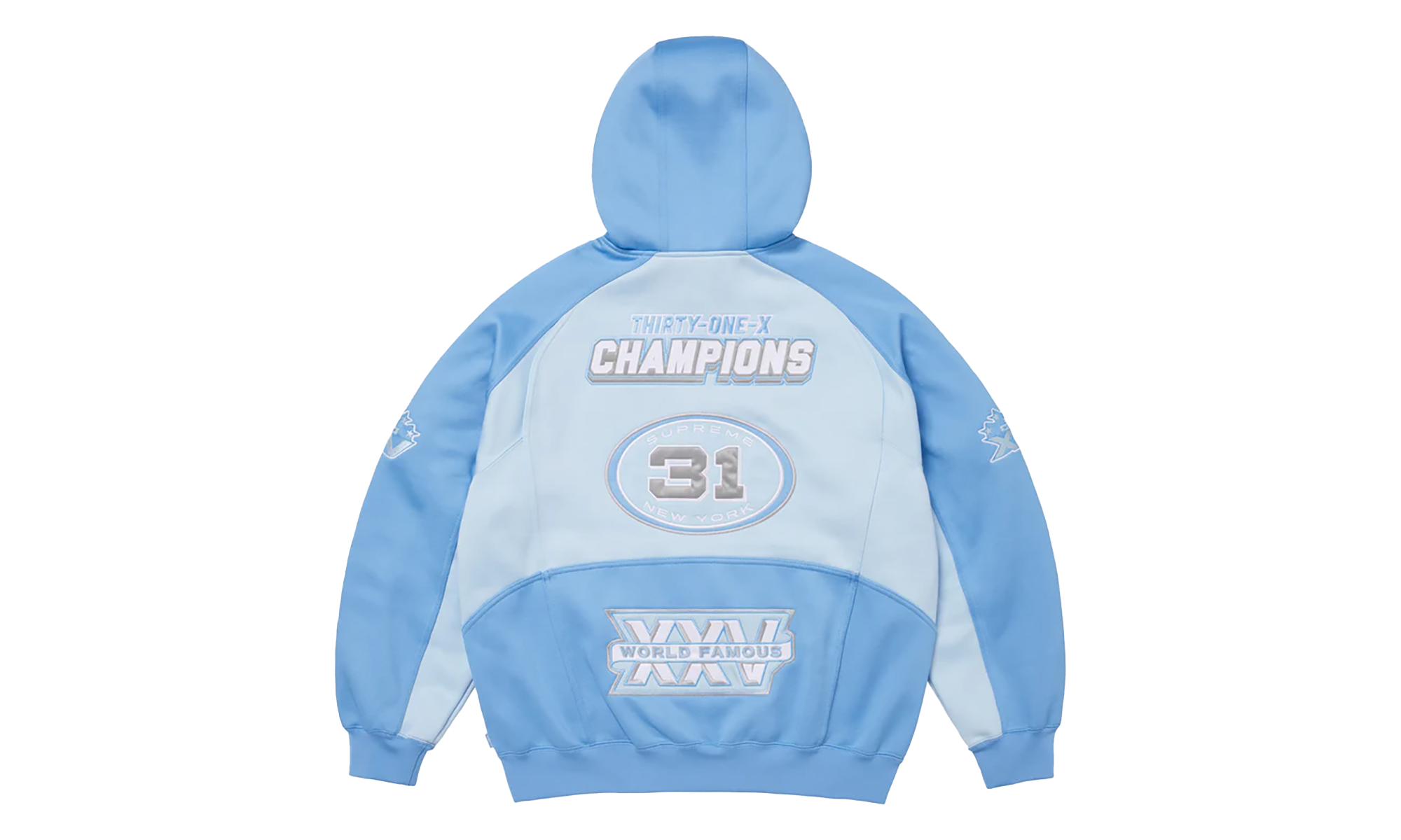 Football Zip Up Hooded Sweatshirt "FW25 - Light Blue" SU26735