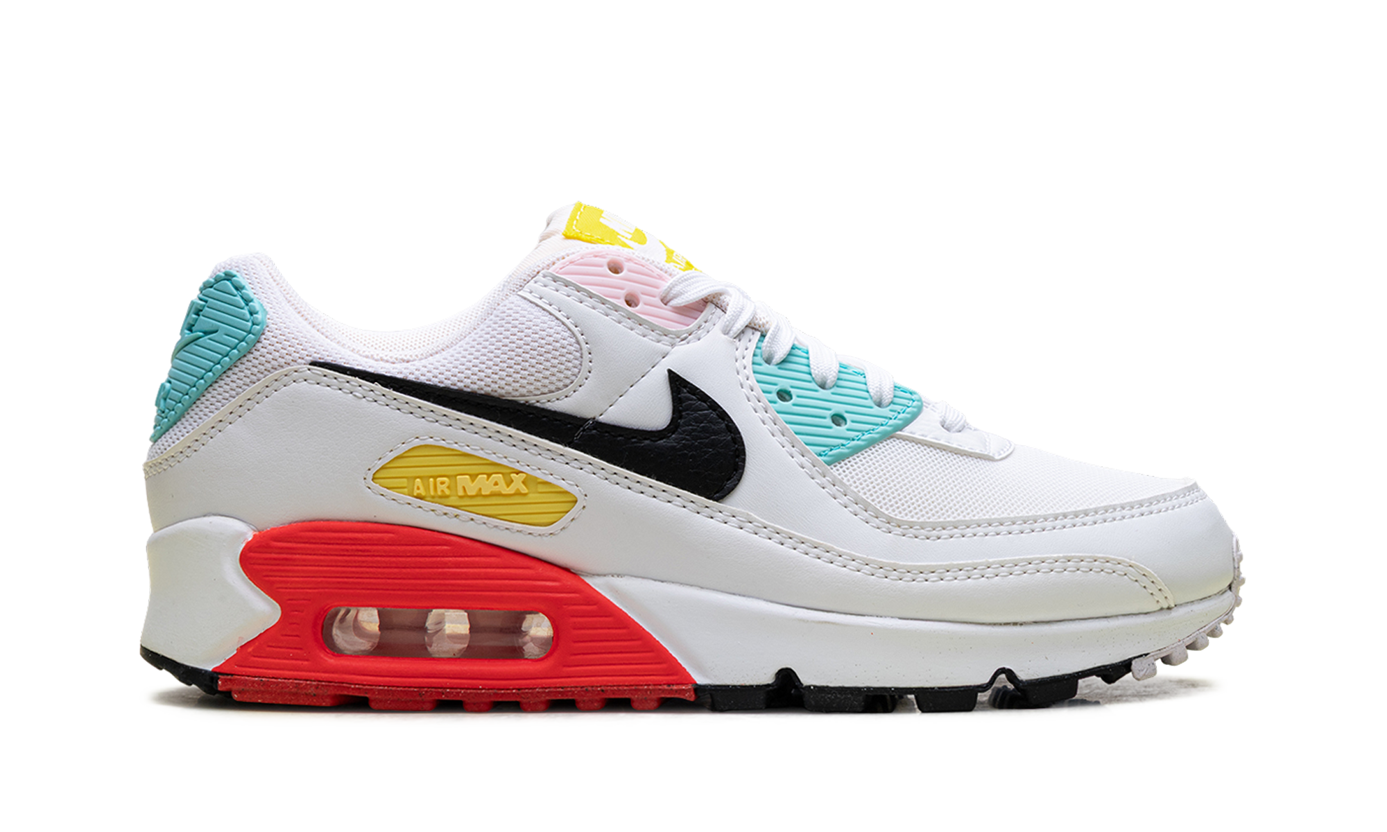 Air Max 90 WMNS "White / Black / Pink Foam / Bright Crimson" FZ3622 100