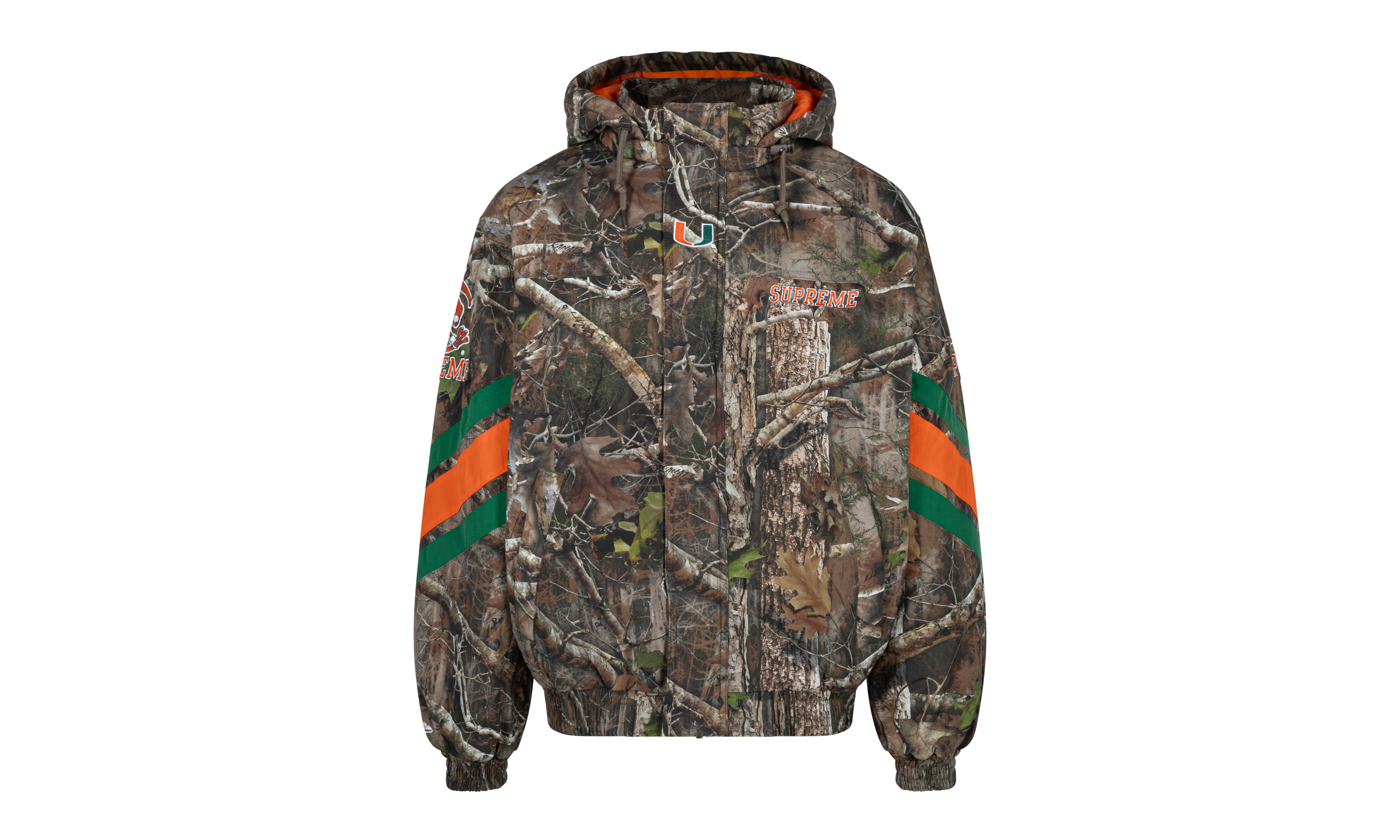 Mitchell & Ness® NCAA Hooded Stadium Jacket "University of Miami" SU790
