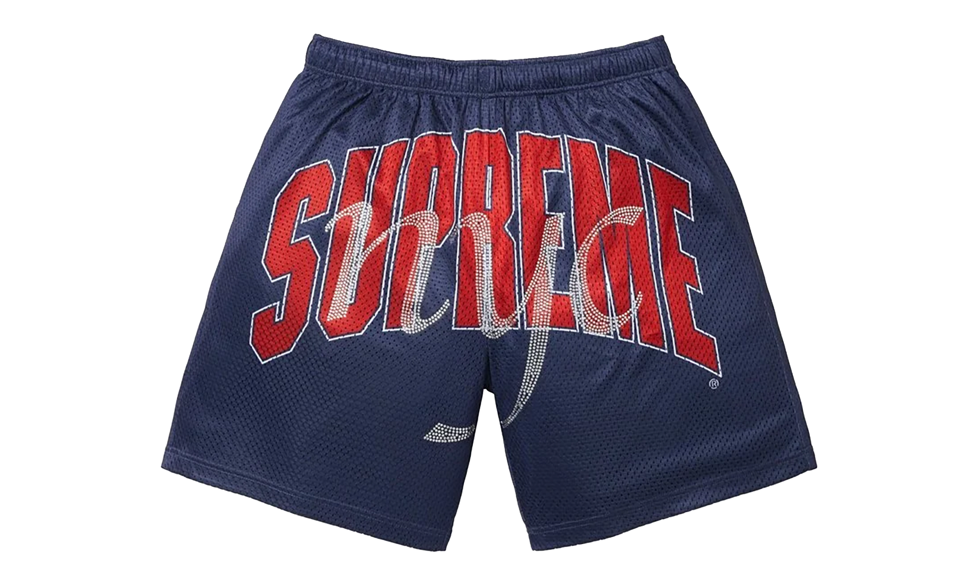 Rhinestone Mesh Short "SS26 - Navy" SU27996