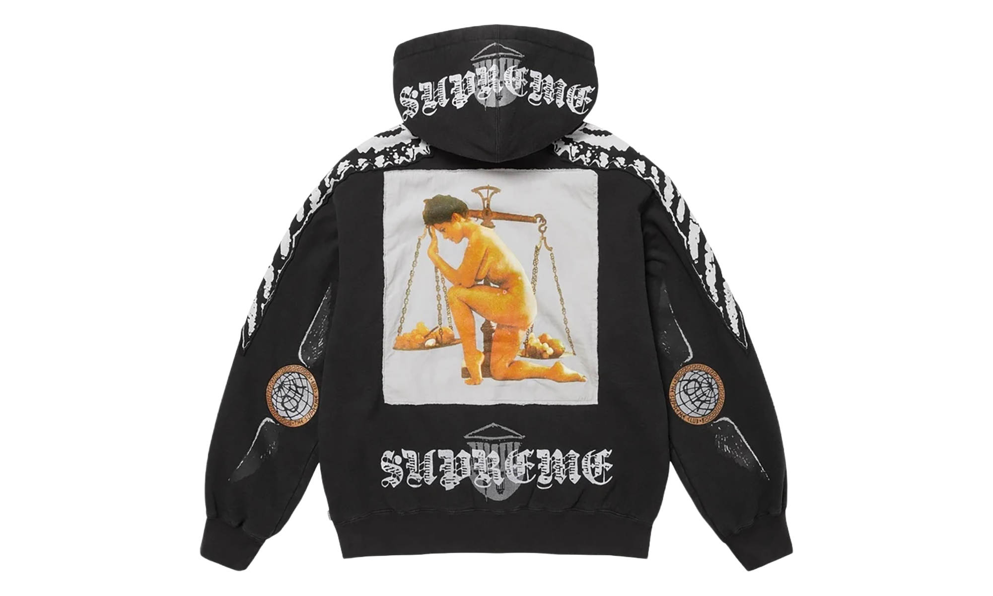 Wings Zip Up Hooded Sweatshirt "Black" SU27001