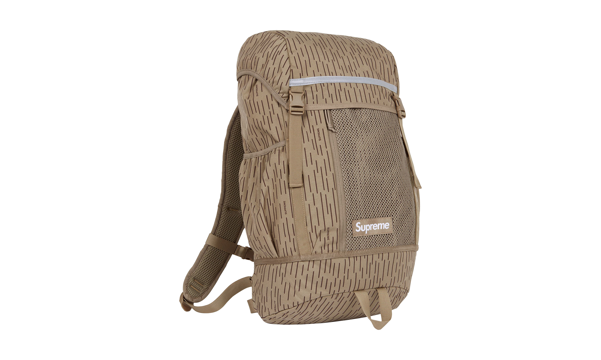 Supreme Logo Backpack "FW24 - Tan Raindrop" SU25622