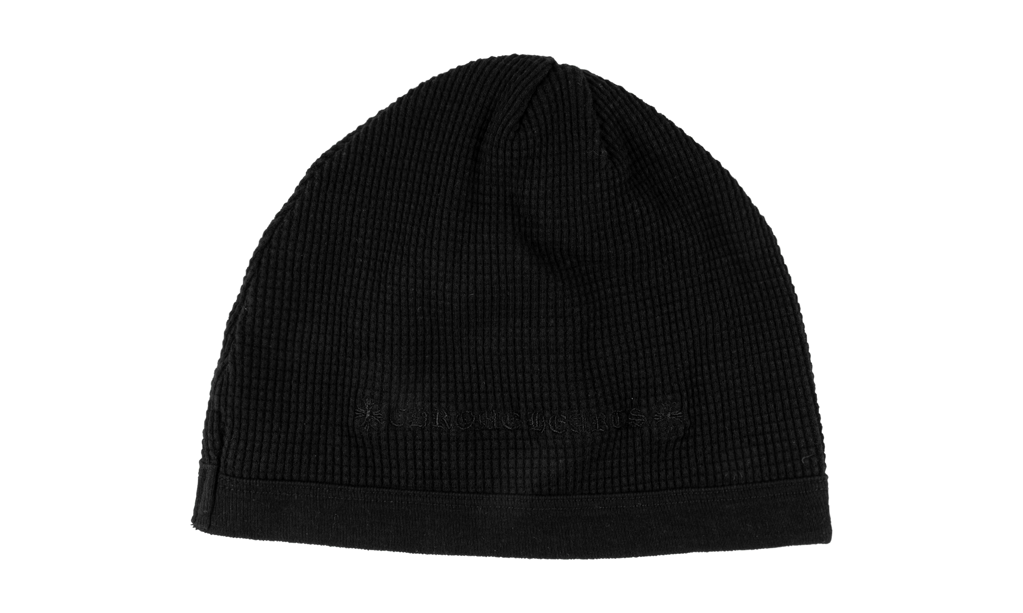 Waffle Cross Beanie Hat "Black" CHRM0785