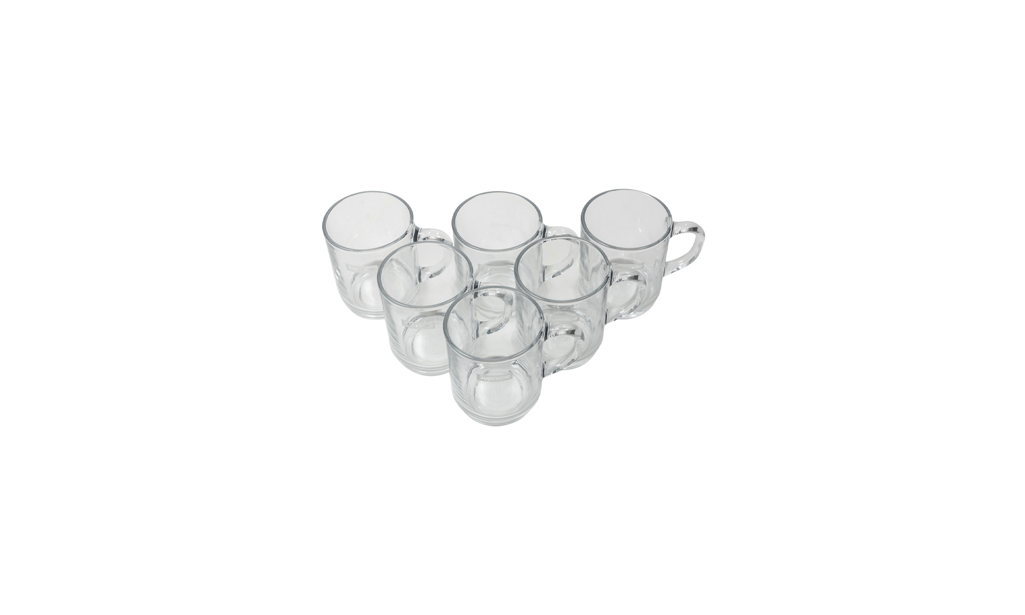 Supreme Duralex Glass Mugs "Clear - Set of 6" SU23158