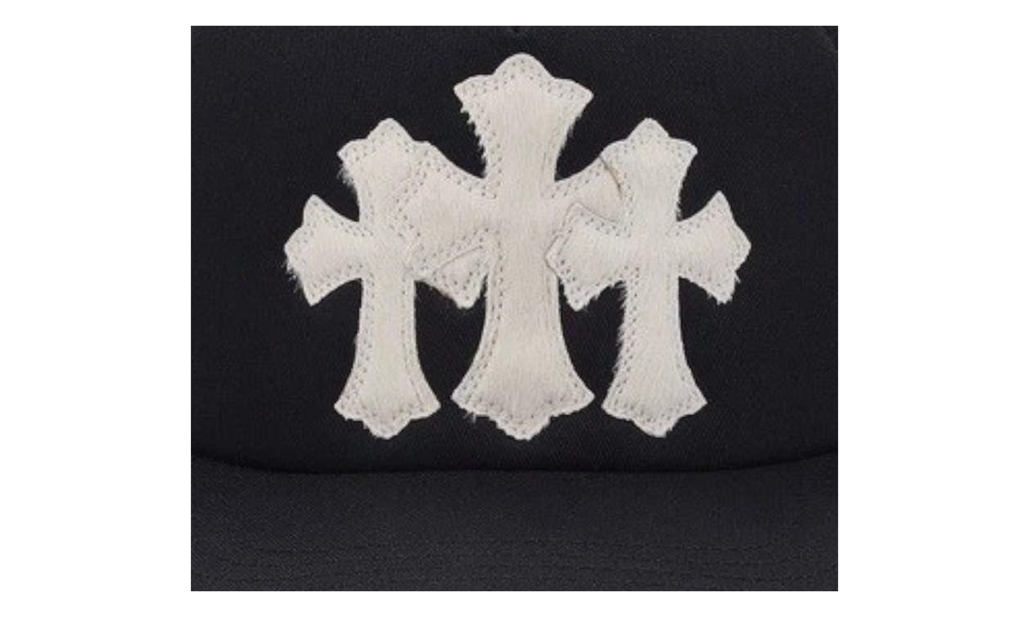 Triple Cross Cemetery Hat "Black - Calfskin/Mohair" CHRM0635