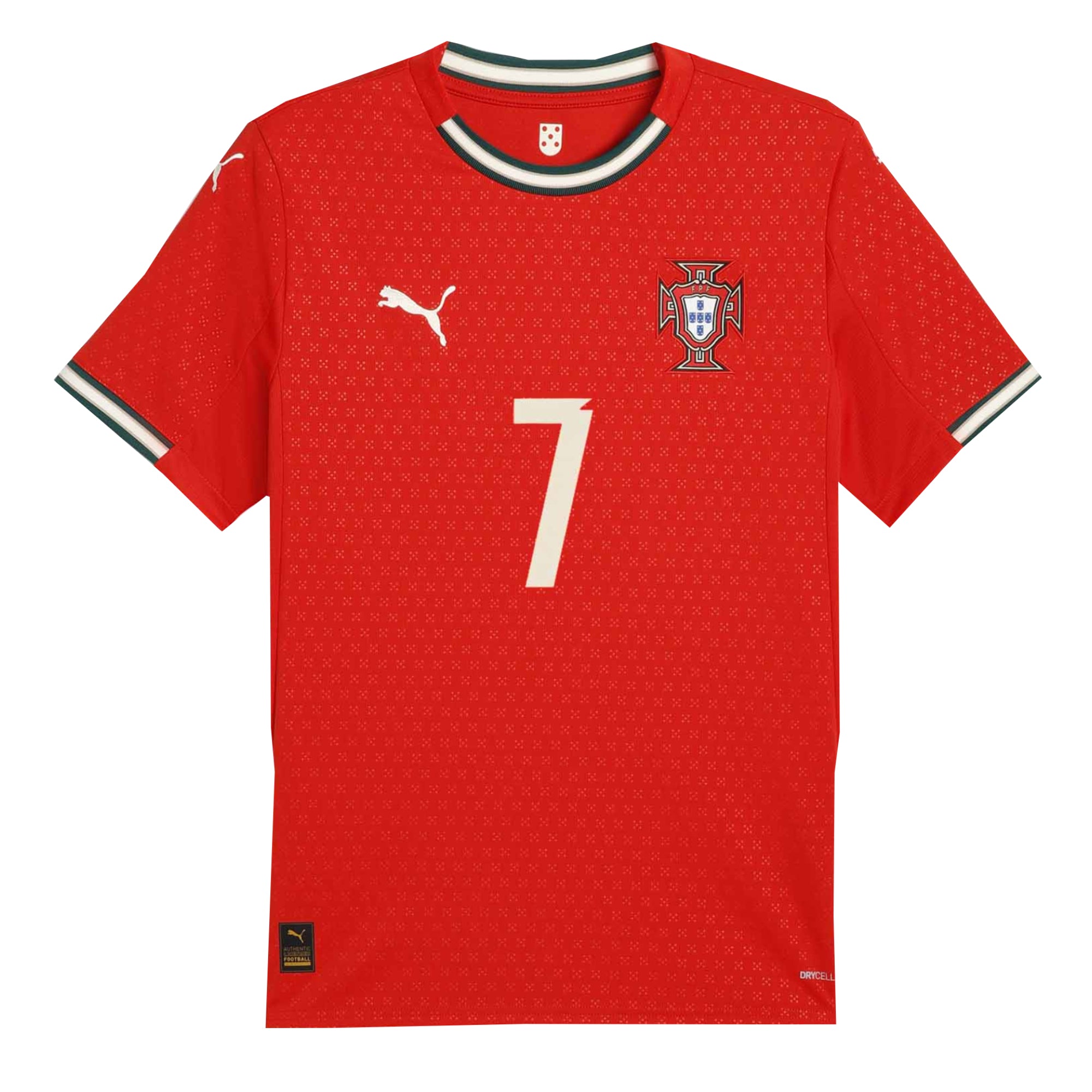 PUMA Portugal Kids Home Stadium 2025/26 Jersey w/ Ronaldo