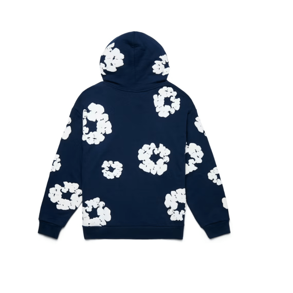 Denim Tears Hoodie Navy Cotton Wreath
