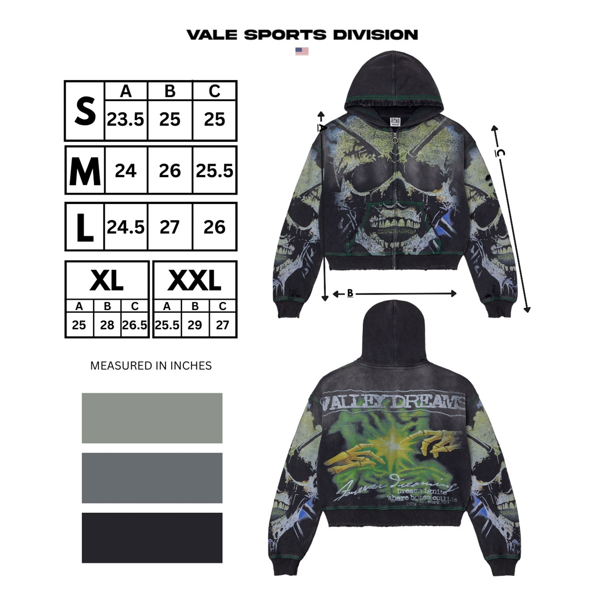 Vale Forever Gravedigger Zip Up Hoodie