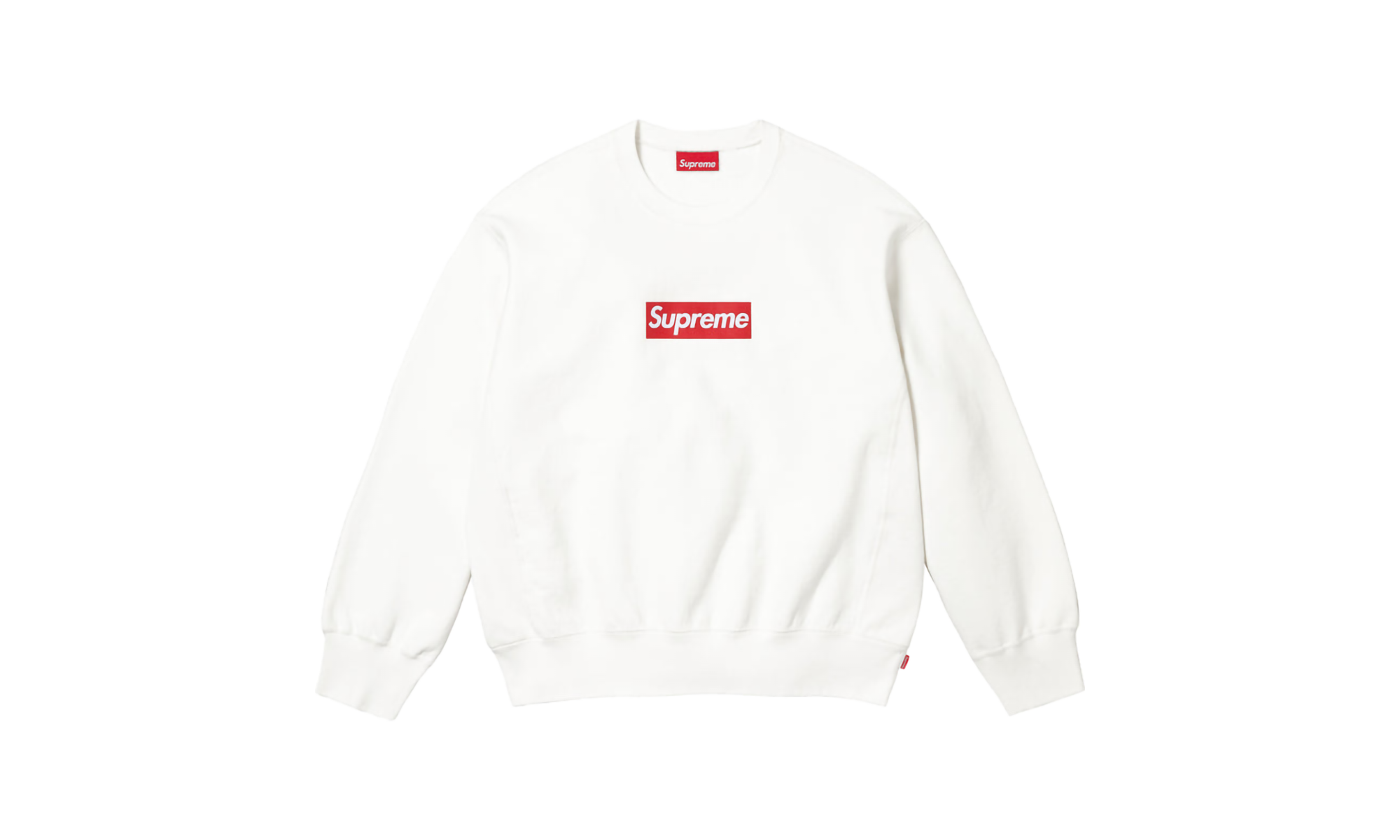 Washed Box Logo Crewneck "SS25 - White" SU25159