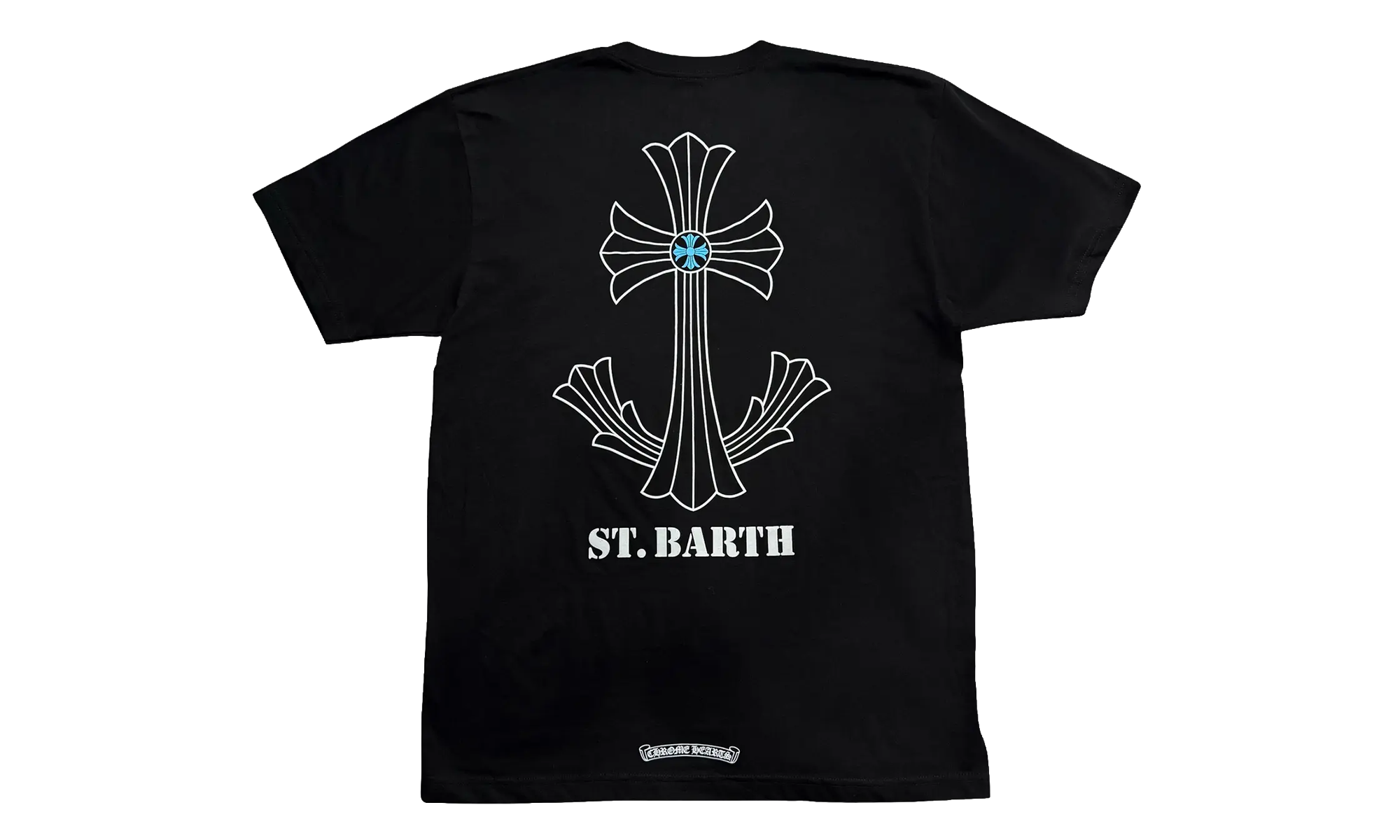St. Barth Exclusive Cross Logo T-Shirt "Black" CHRM1543