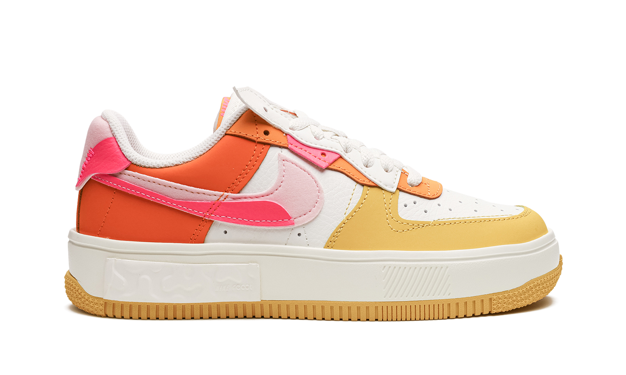 AIR FORCE 1 FONTANKA MNS WMNS "Summit White/Solar Flare/Medium Soft Pink/Hyper Pink" DX2675 100