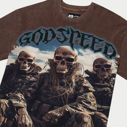Godspeed Squadron T-Shirt Brown Wash