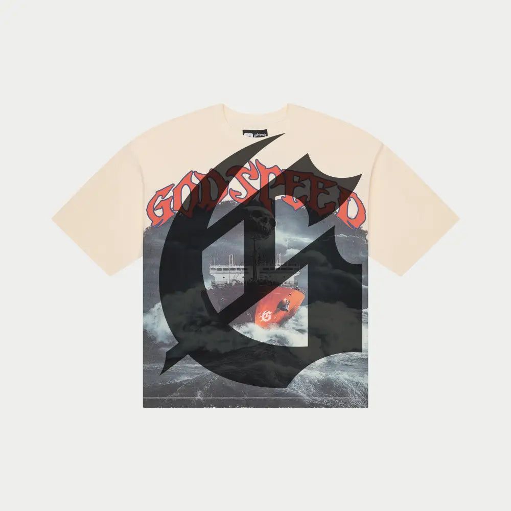 Godspeed Sea Sick T-Shirt Bone