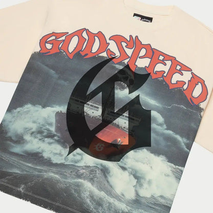 Godspeed Sea Sick T-Shirt Bone