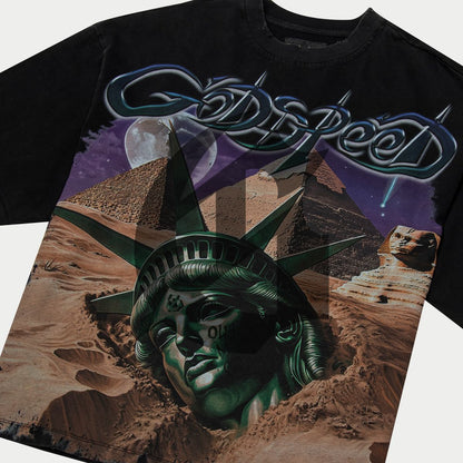Godspeed Mother Cairo T-Shirt Black Wash