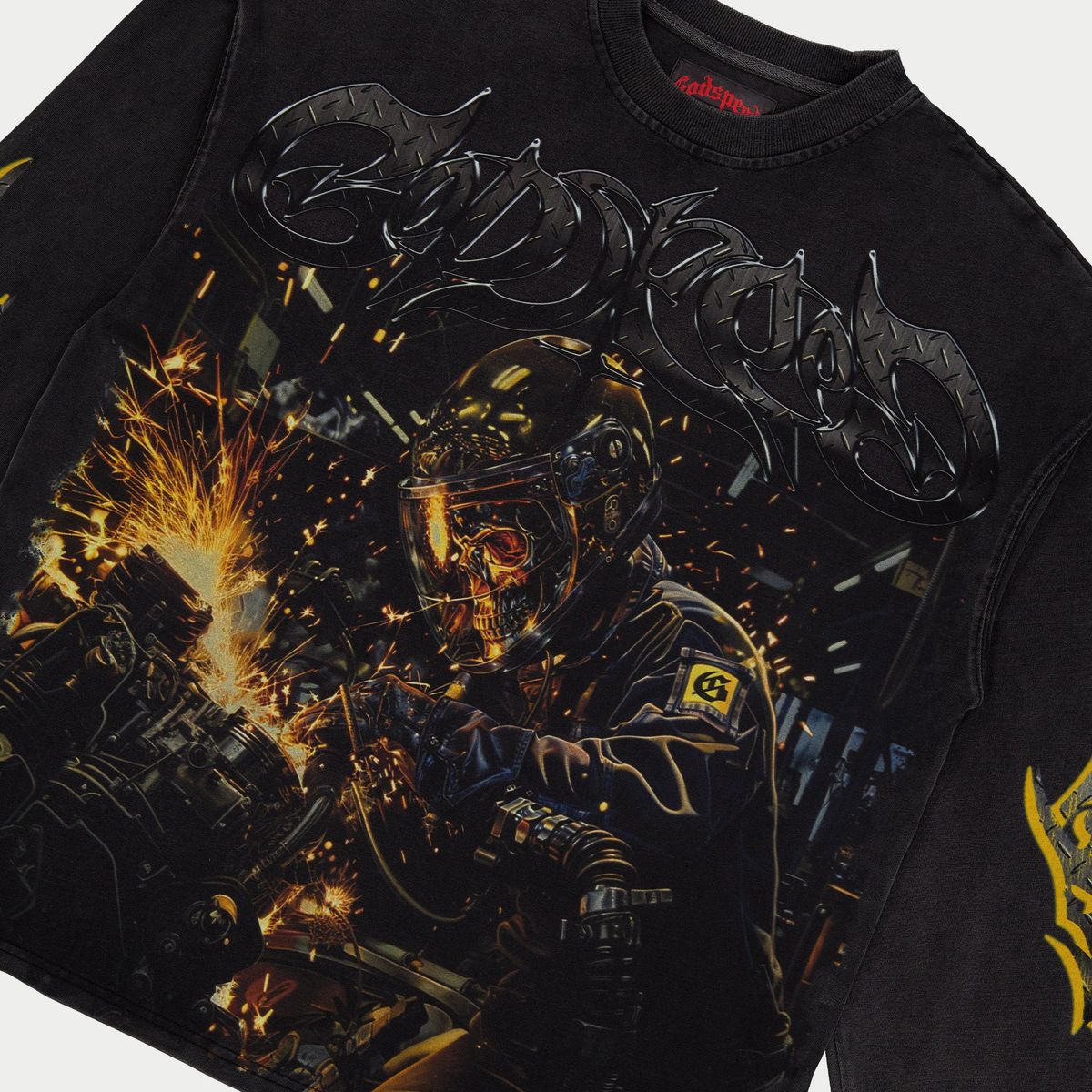 Godspeed Under Construction Black Wash Long Sleeve
