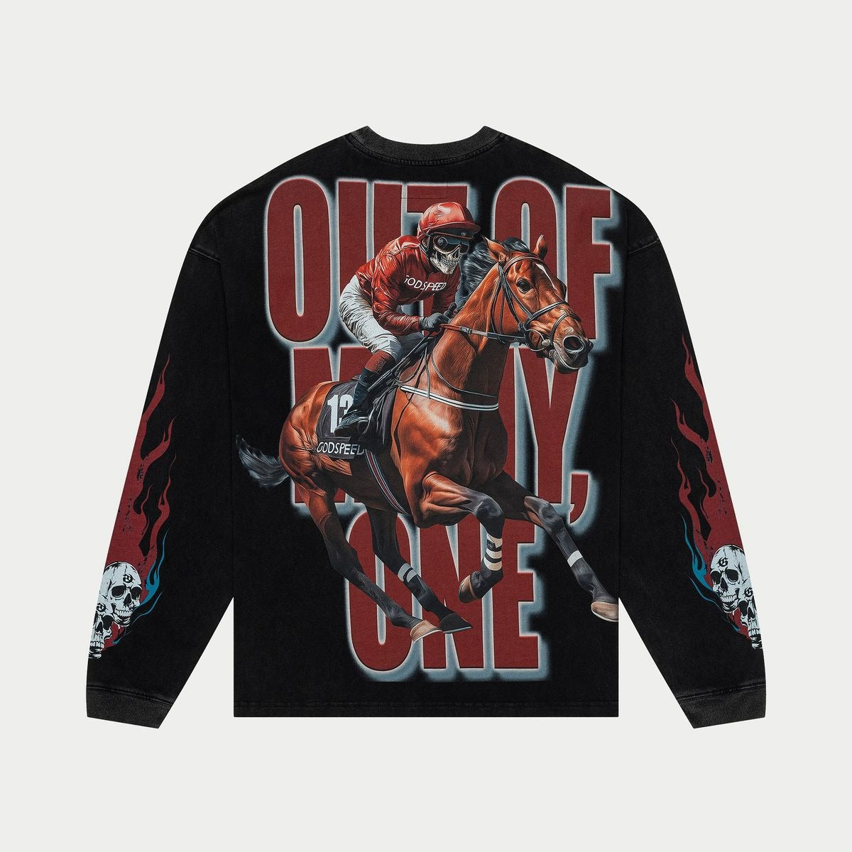Godspeed Thoroughbred Long Sleeve Black Wash