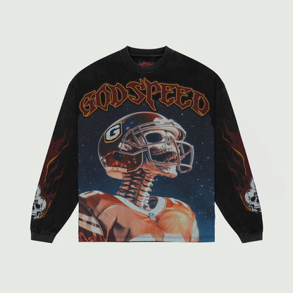 Godspeed Morale Long Sleeve T-shirt Black Wash