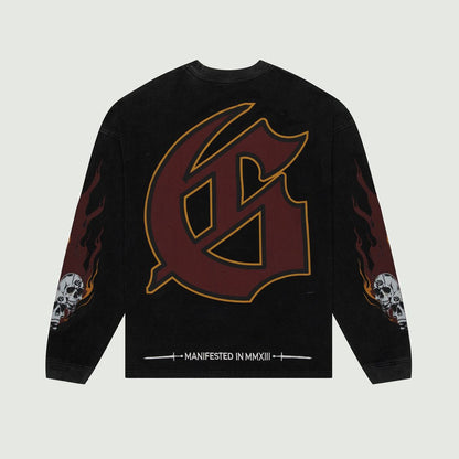 Godspeed Morale Long Sleeve T-shirt Black Wash