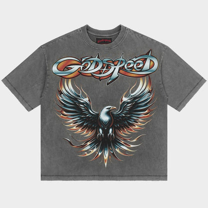 Godspeed Eagle Eye T-shirt Grey Wash