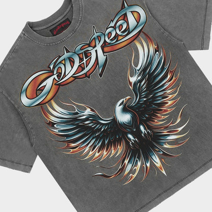 Godspeed Eagle Eye T-shirt Grey Wash